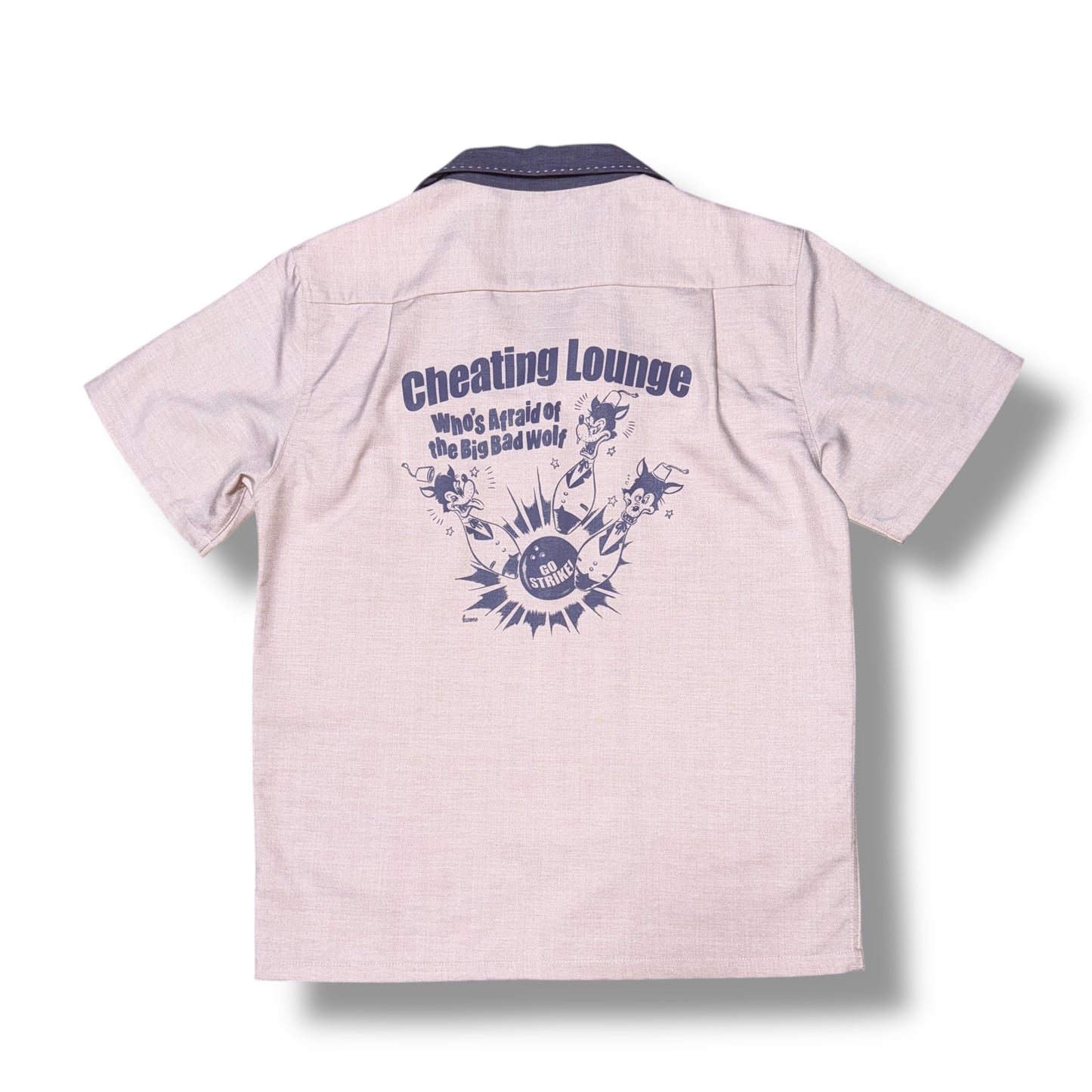 Bowling Shirts ”Big Bad Wolf"/ハンドステッチボウリングシャツ「ビッグバッドウルフ」ピンクパープル&ラベンダー