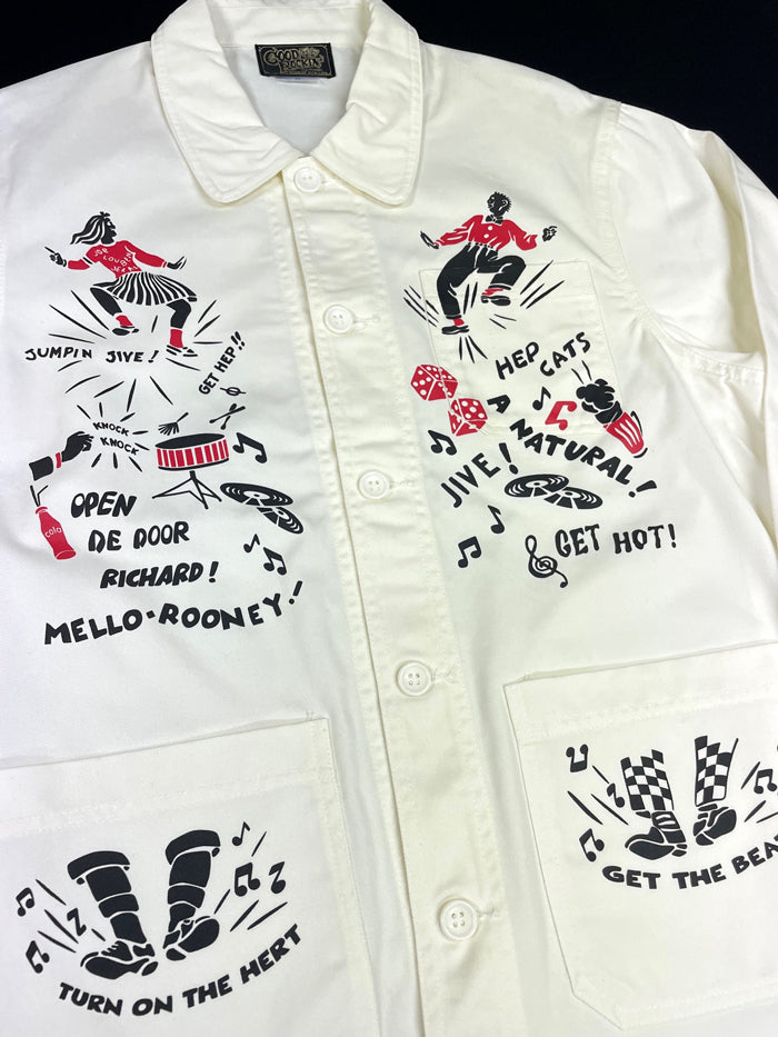 Shirt Jacket "Hep Cats" OFF WHITE /カバーオール"ヘップキャッツ"オフホワイト