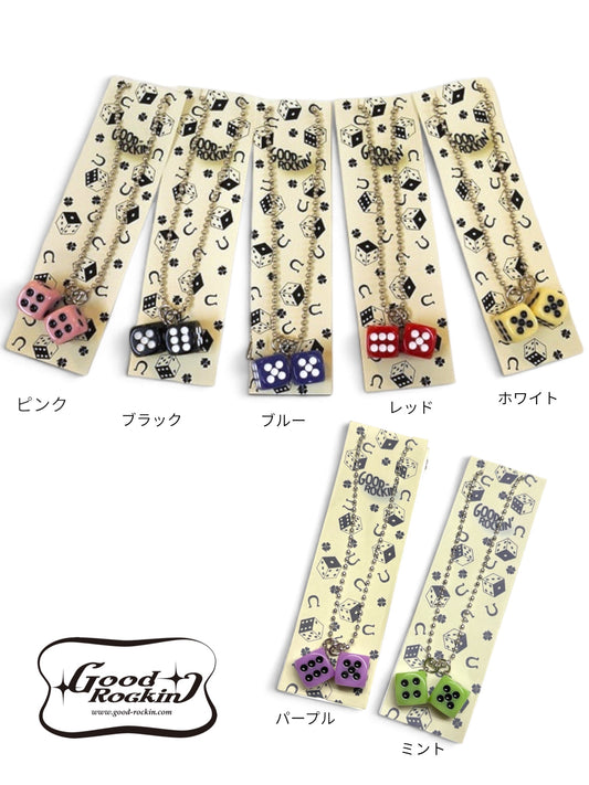 Twindice Necklace/ツインダイスボールチェーンネックレス