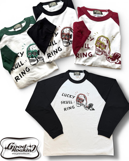 ＊ご予約受付中 Long Sleeve Tee Shirt /ラグランスリーブ長袖Ｔシャツ"Lucky Skull Ring"