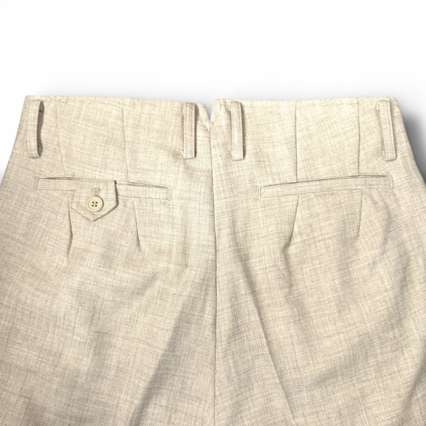 Vintage Style 2pleats trousers/GRP-061ヴィンテージスタイルファブリックハンドステッチツープリーツトラウザーズ