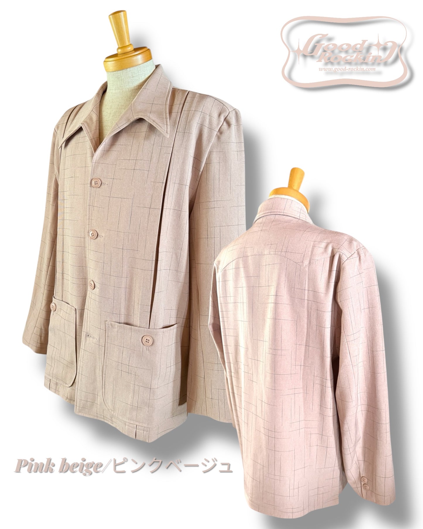 1950sSTYLE Hollywood Jacket /1950sスタイルカスリプリントナッソージャケット
