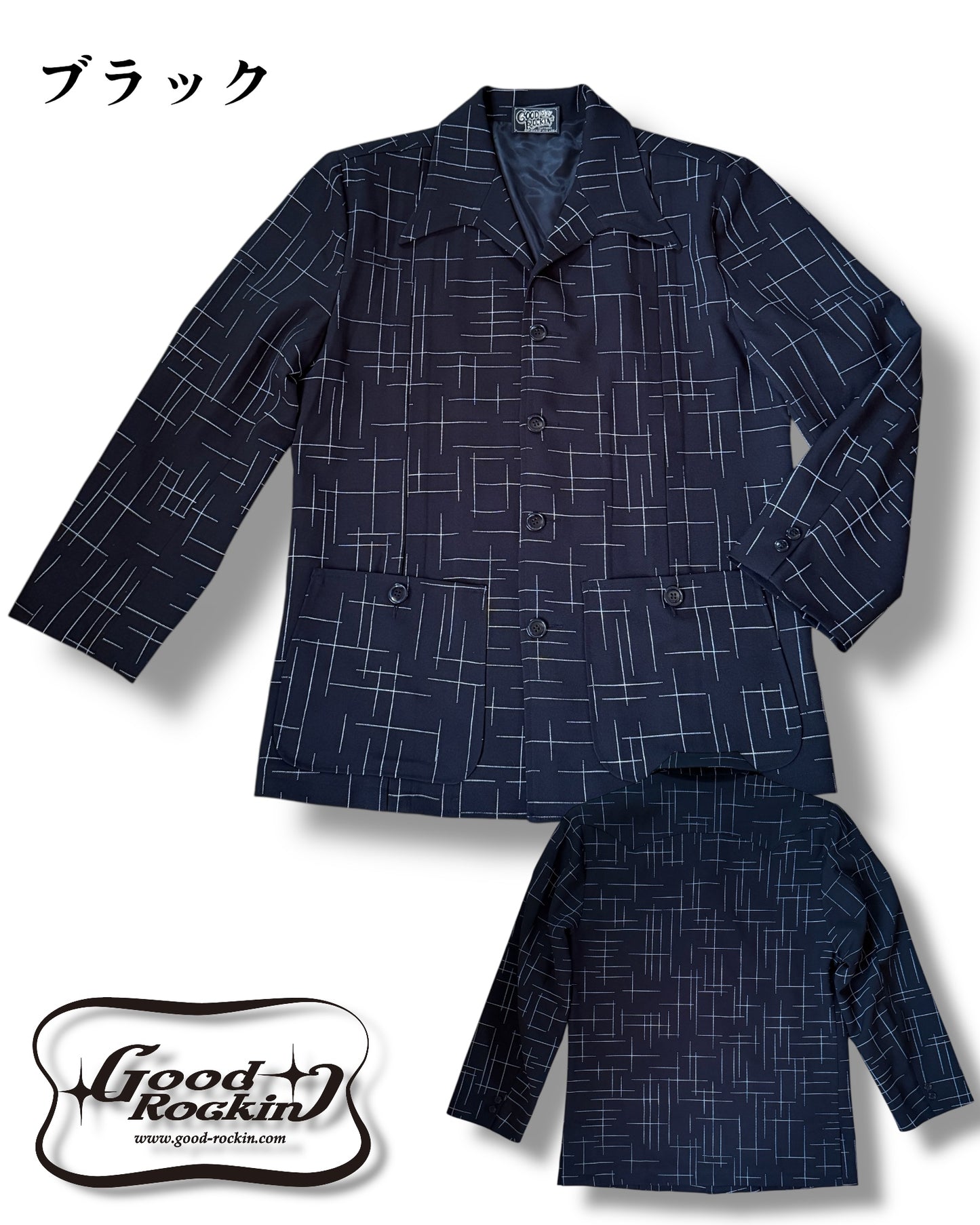 1950sSTYLE Hollywood Jacket /1950sスタイルカスリプリントナッソージャケット