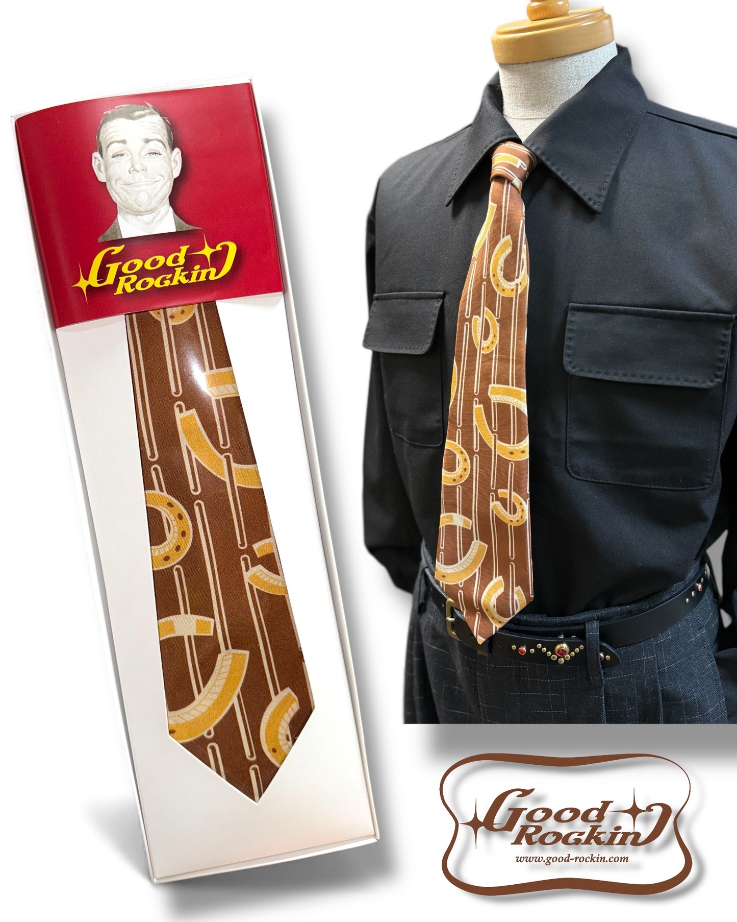 Vintage Style  Tie "Horseshoe"/ヴィンテージスタイルネクタイ"ホースシュー"