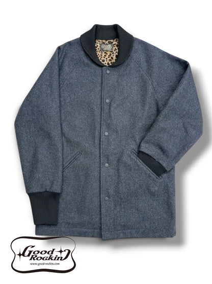 ＊ご予約受付中 レオパードライナーカーコート・スミクロ/Leopard-lined  car coat・Charcoal Gray