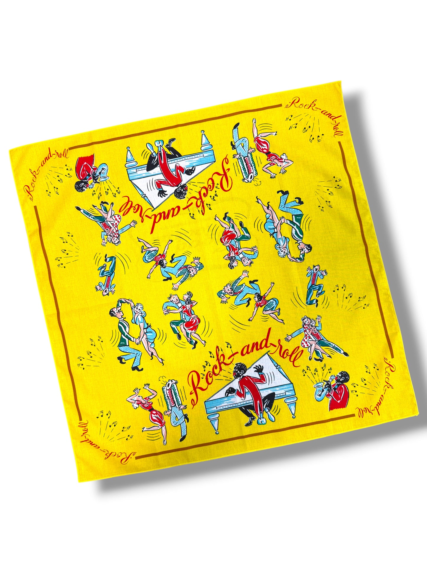 Vintage style Bandana " Rock and Roll"/ヴィンテージスタイルバンダナ"Rock and Roll "