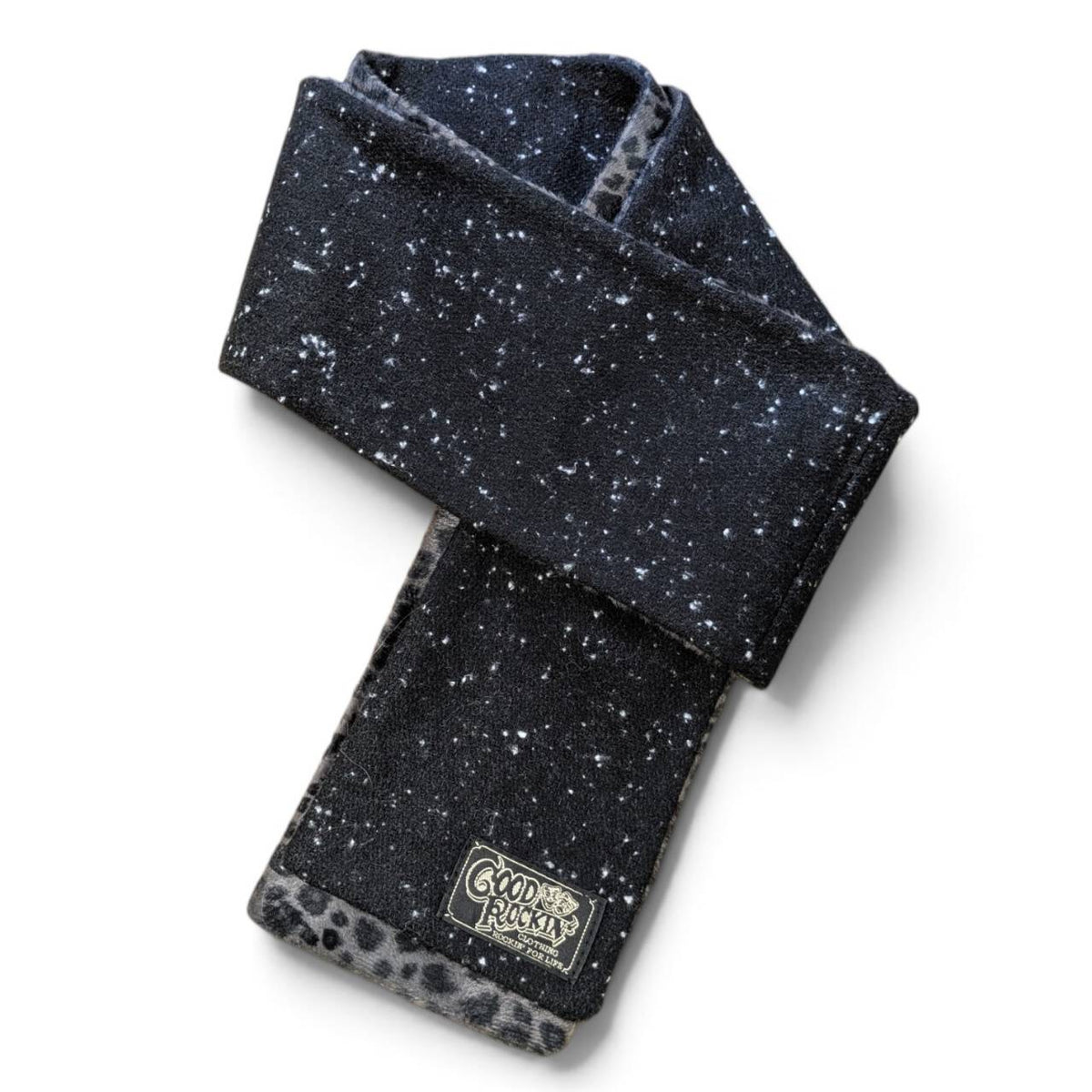 Reversible Muffler“Leo & Black nep”/ リバーシブルマフラー“レオパード＆ブラックネップ”