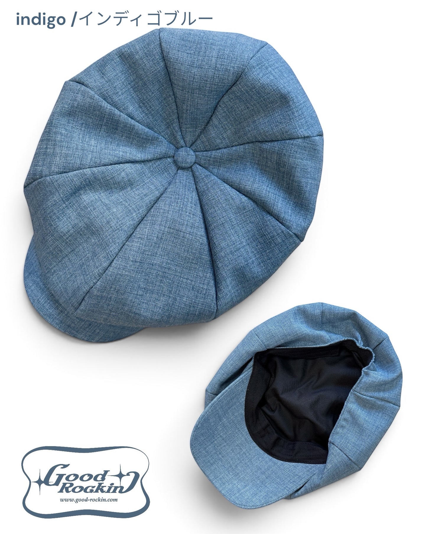 CasquetteⅡ "Vintage Style "/ヴィンテージスタイルシャンブレーカスリ織キャスケット2