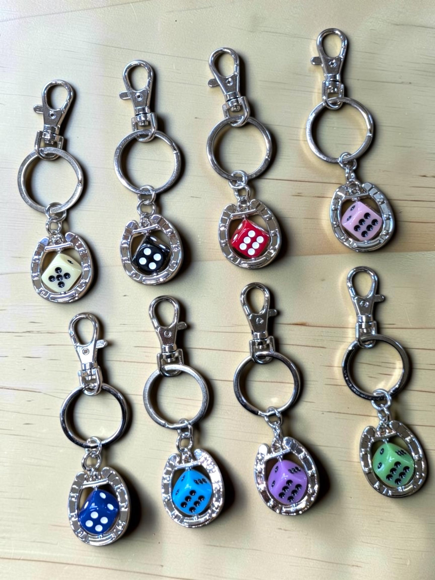 Horseshoe & Single Dice Key Holder/ホースシュー&シングルスピンダイスキーホルダー