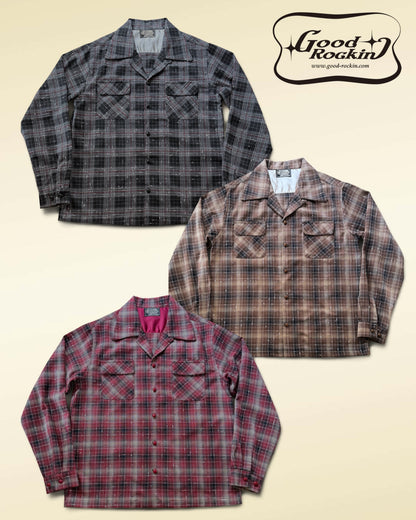 Long Sleeve Print Shirt "Harlequin Mask"/Vintage Style Print Shirt "Harlequin Mask"
