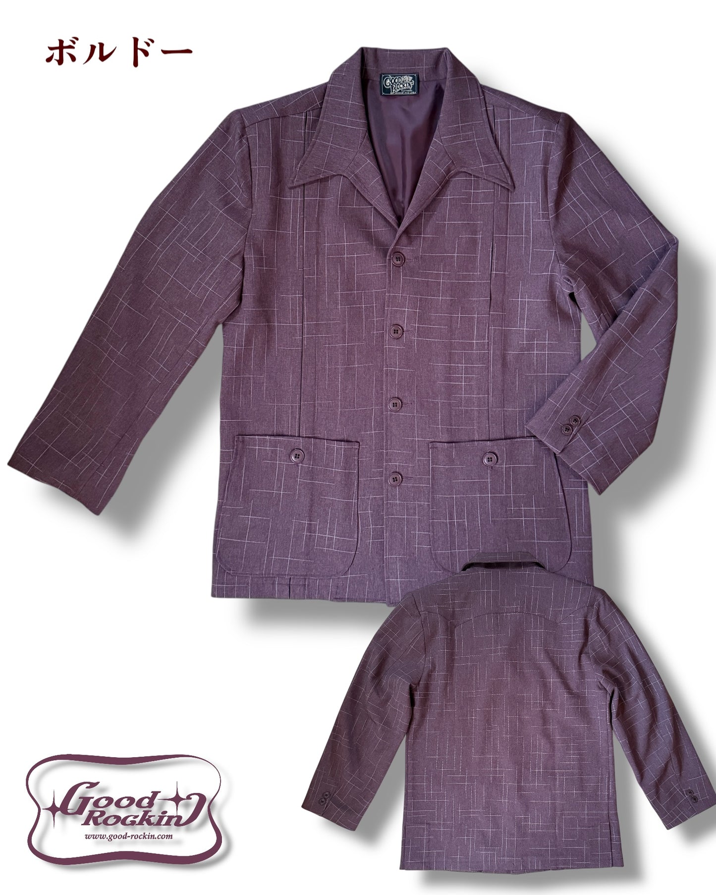 1950sSTYLE Hollywood Jacket /1950sスタイルカスリプリントナッソージャケット