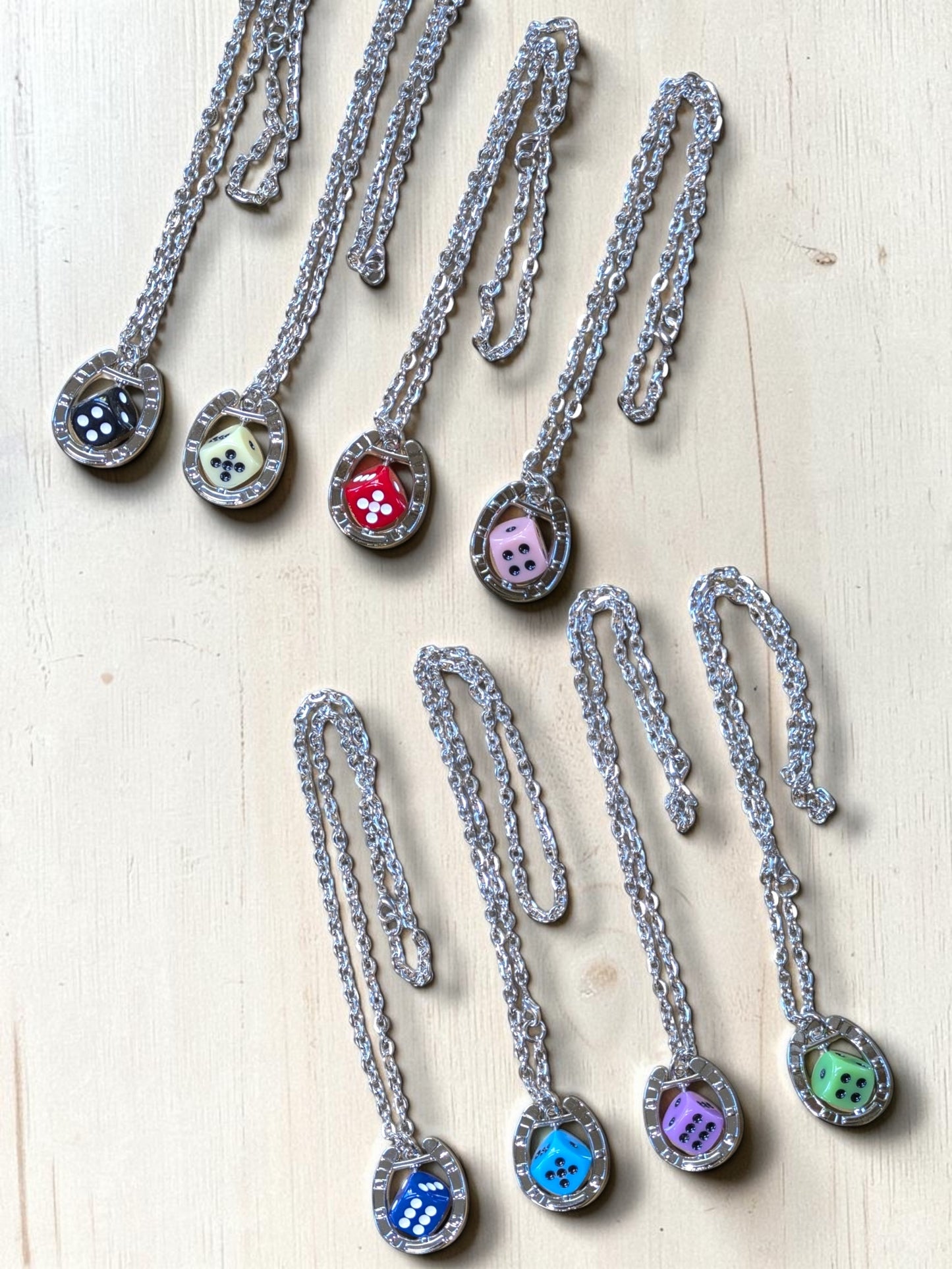 Horseshoe & Single Dice Necklace/ホースシュー&シングルスピンダイスネックレス