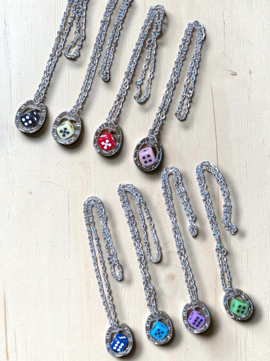 Horseshoe & Single Dice Necklace/ホースシュー&シングルスピンダイスネックレス