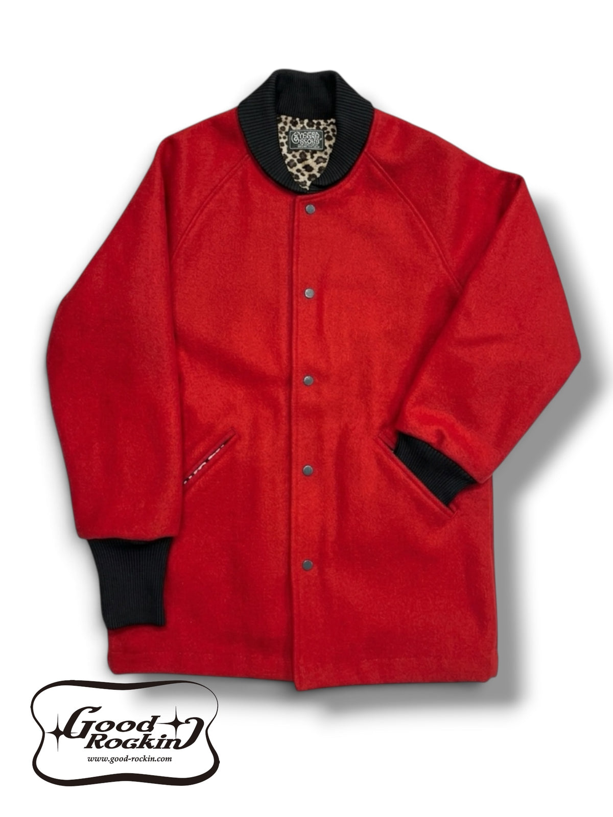 ＊ご予約受付中 レオパードライナーカーコート・レッド/Leopard-lined  car coat・Red