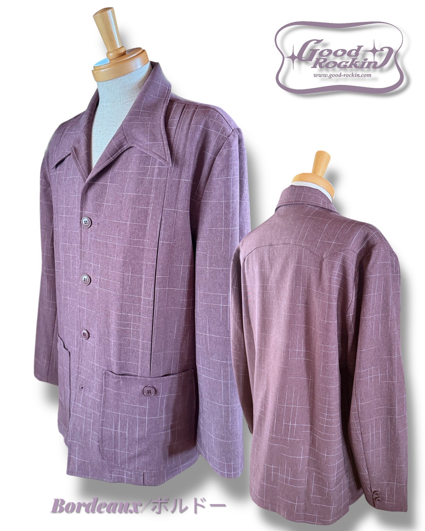 1950sSTYLE Hollywood Jacket /1950sスタイルカスリプリントナッソージャケット