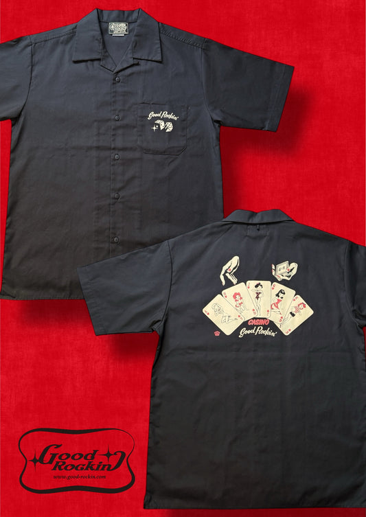 *ご予約受付中 Short Sleeve open collar Shirts "ROCKIN' CASINO"/オープンカラーワークシャツ"ROCKIN' CASINO"