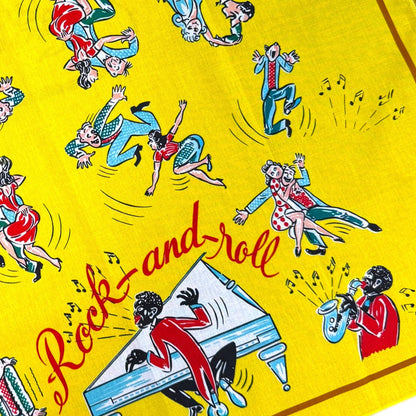 Vintage style Bandana " Rock and Roll"/ヴィンテージスタイルバンダナ"Rock and Roll "