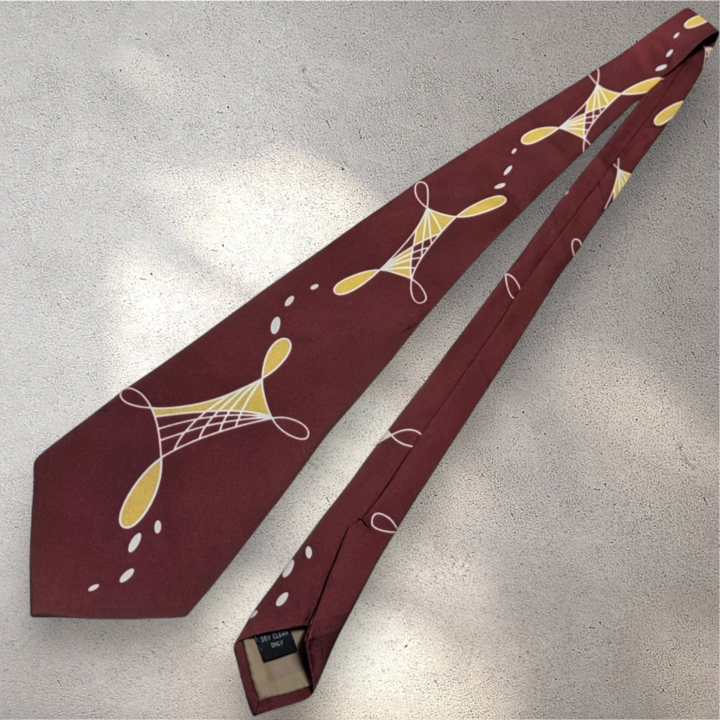 Vintage Style art deco Tie "Burgundy"/ヴィンテージスタイルアールデコネクタイ