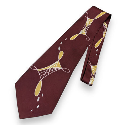 Vintage Style art deco Tie "Burgundy"/ヴィンテージスタイルアールデコネクタイ