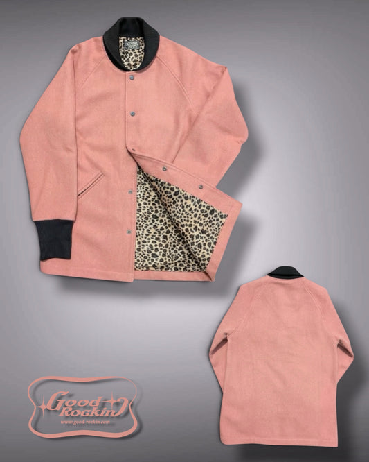 ＊ご予約受付中 レオパードライナーカーコート・サーモンピンク/Leopard-lined  car coat・Salmon Pink
