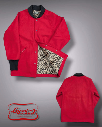 ＊ご予約受付中 レオパードライナーカーコート・レッド/Leopard-lined  car coat・Red