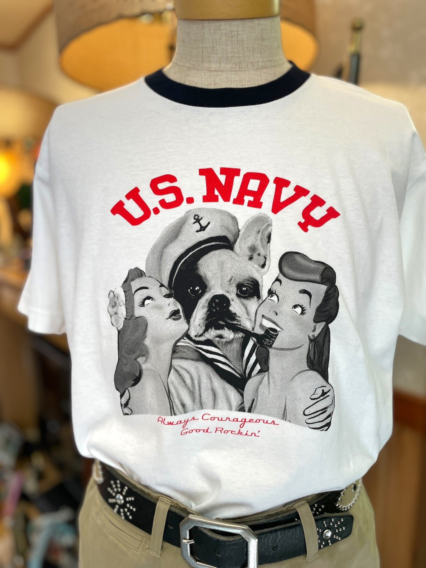 Short Sleeve Tee Shirt  GRC-318/半袖Ｔシャツ"US.NAVY"ホワイ＆ネイビートリム"