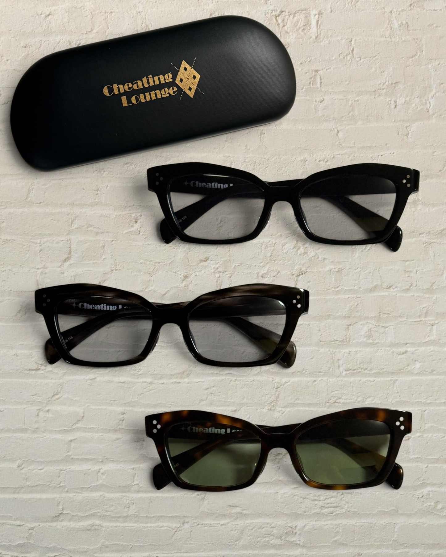 Cheating Lounge Glasses "Square Fox II, Habana Gray" / Acetate glasses "Square Fox II, Havana Gray"