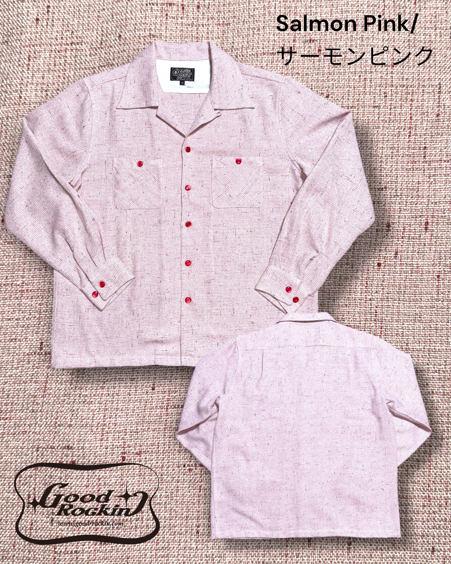 Long Sleeve  Shirts "Vintage Like Nep"/長袖オープンカラーシャツ"ヴィンテージ調ネップ"