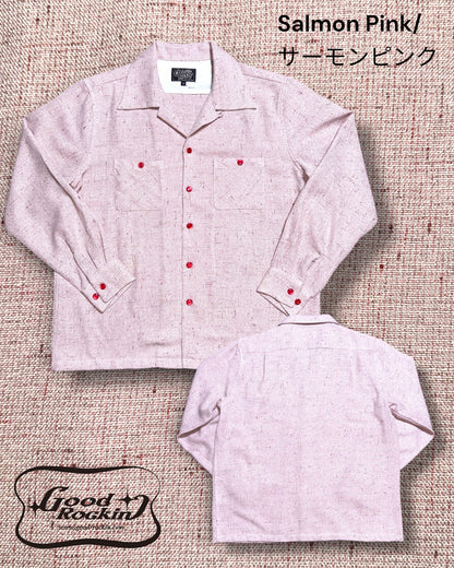 Long Sleeve  Shirts "Vintage Like Nep"/長袖オープンカラーシャツ"ヴィンテージ調ネップ"