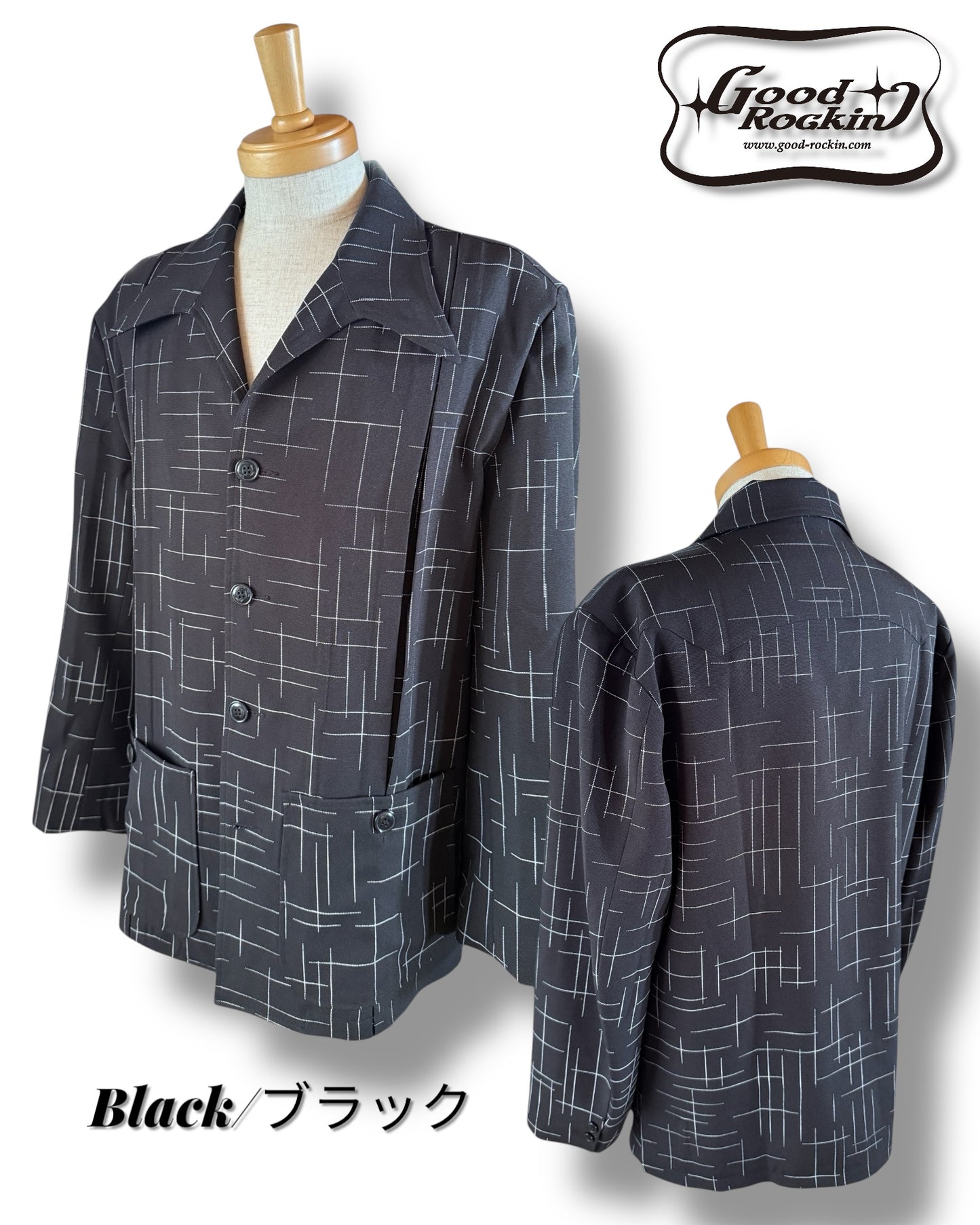 1950sSTYLE Hollywood Jacket /1950sスタイルカスリプリントナッソージャケット