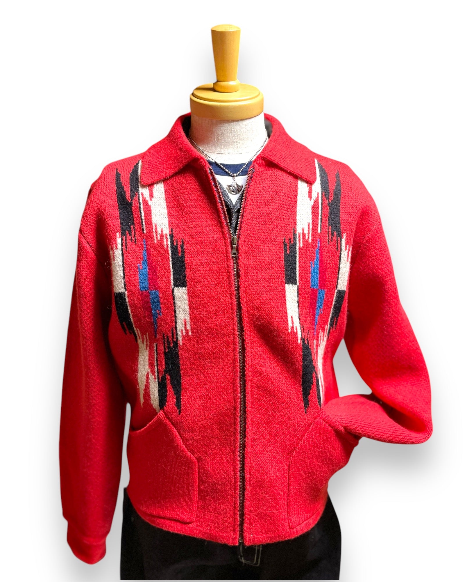 Full zip vintage style sweater「South Western/chimayo」/フルジップヴィンテージスタイルニ –  GOOD ROCKIN'