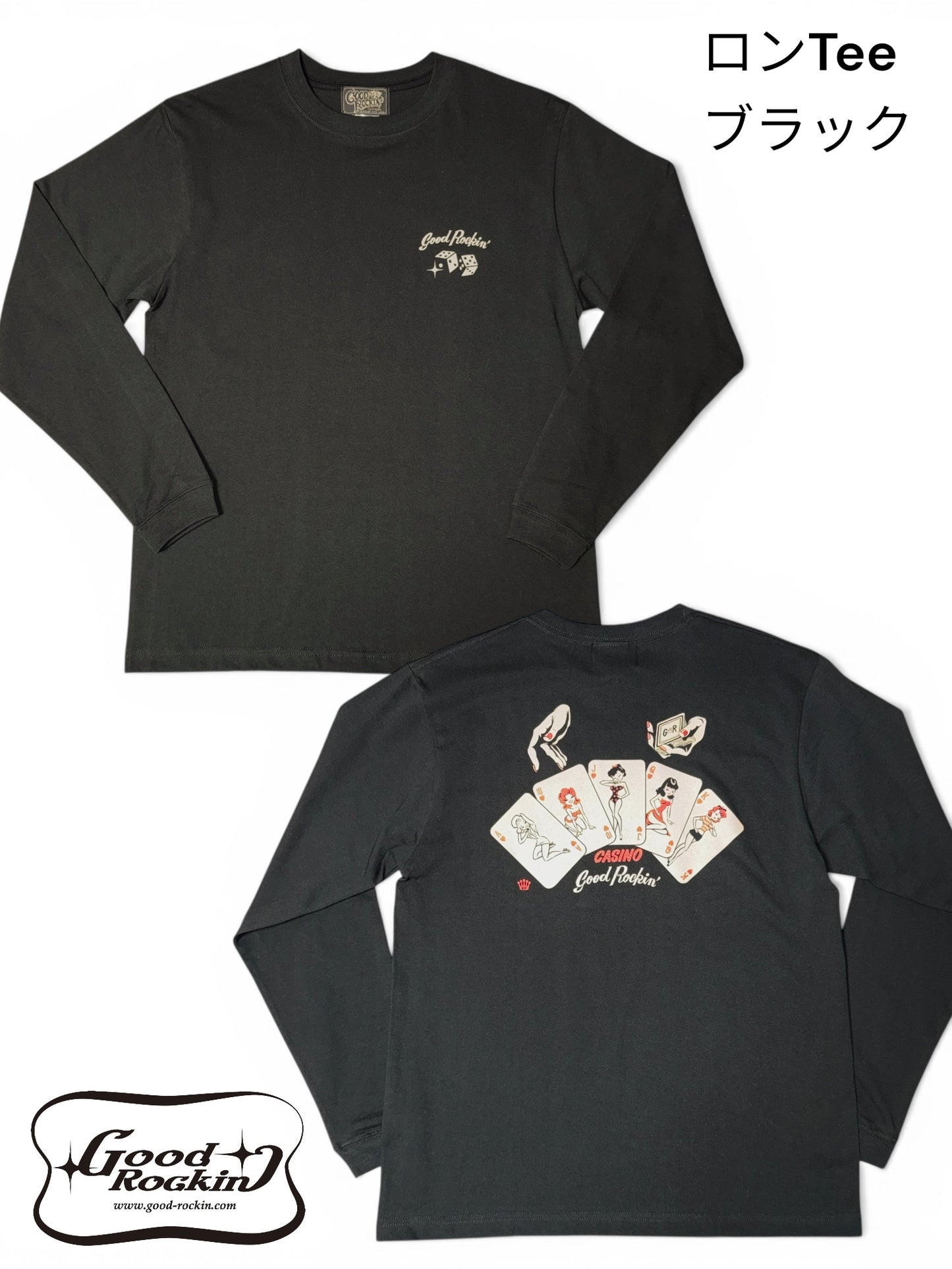 Long Sleeve Tee Shirt "ROCKIN' CASINO"/長袖Ｔシャツ"ROCKIN' CASINO"