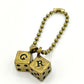 Brass Ball Chain Key Ring・Twin Dice