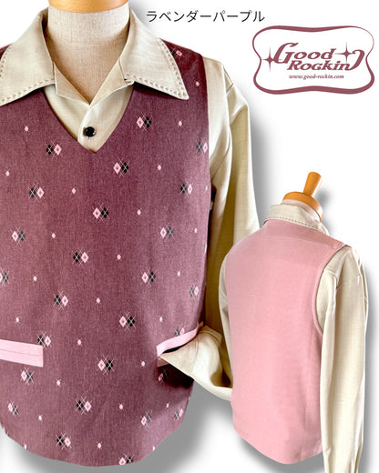 Vintage style  PULL OVER VEST「Argyle」/ヴィンテージスタイルプルオーバーベスト「アーガイル」