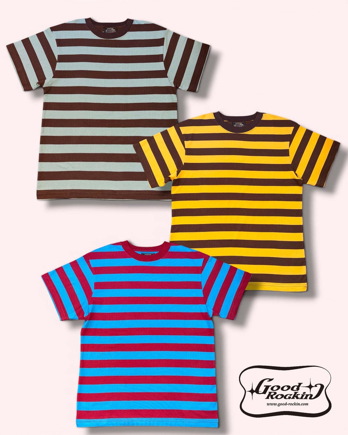 Short Sleeve Tee「Rockin' Stripe」/半袖Tシャツ「ロッキンストライプ」