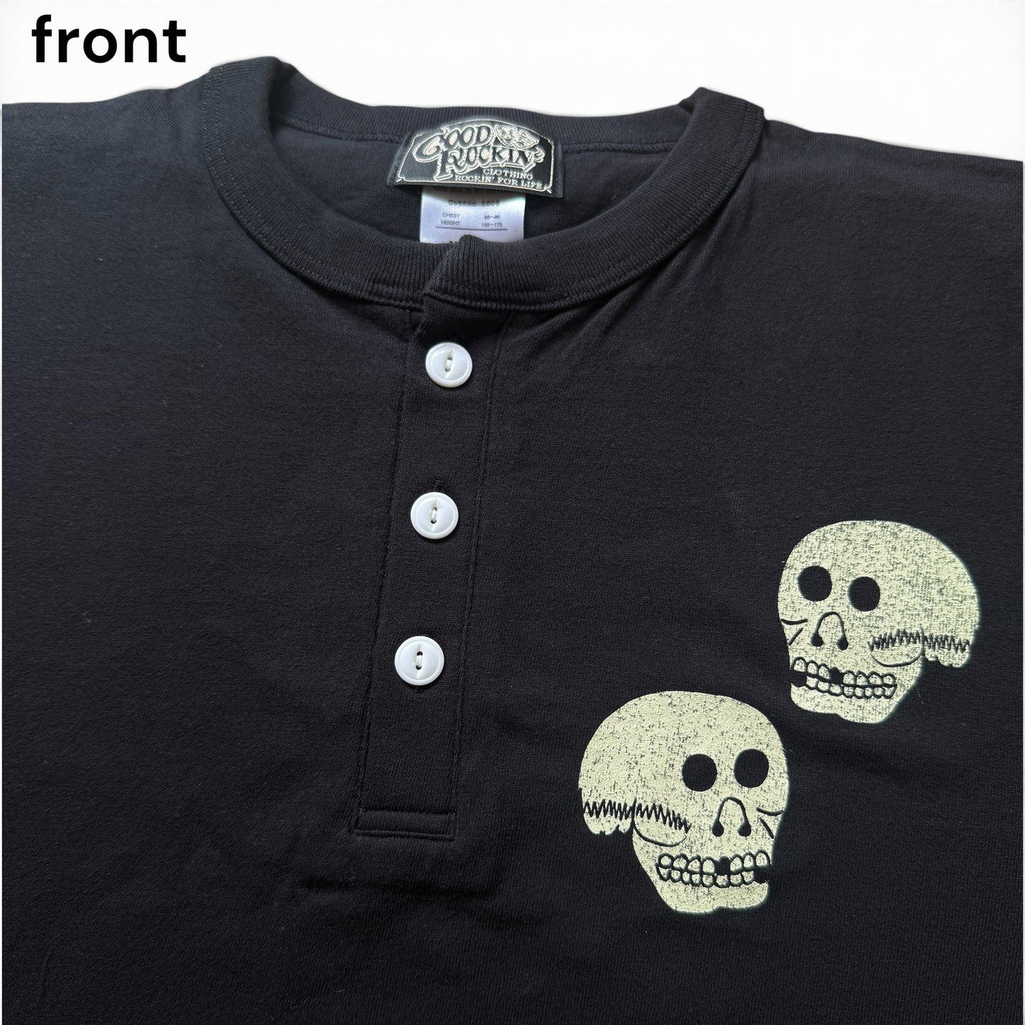 Henley neck Tee「VINTAGE Skull&Snake」/ヘンリーネックTシャツ「VINTAGE Skull&Snake」