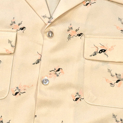 Long Sleeve Print Shirt "Harlequin Mask"/ヴィンテージスタイルプリントシャツ"Harlequin Mask"