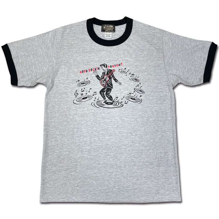 Copy of "RECORD HOP" Short Sleeve Tee Shirt GRC-298 Full Color Short Sleeve Ringer T-shirt "Rockamilly Boogie"/Short Sleeve Tee GRC-298