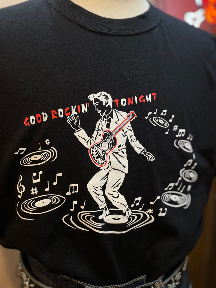 "Good Rockin' tonight" Short Sleeve Tee Shirt Black GRC-312/半袖Ｔシャツ"グッドロッキントゥナイト"ブラック