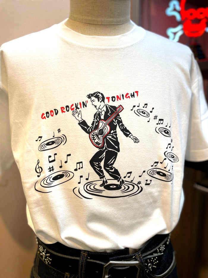 "Good Rockin' tonight" Short Sleeve Tee Shirt White GRC-312/半袖Ｔシャツ"グッドロッキントゥナイト"ホワイト