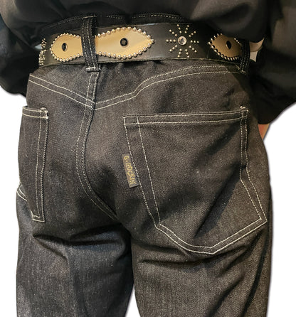 BLACK DENIM 5P/ ブラックデニム5ポケットストレート