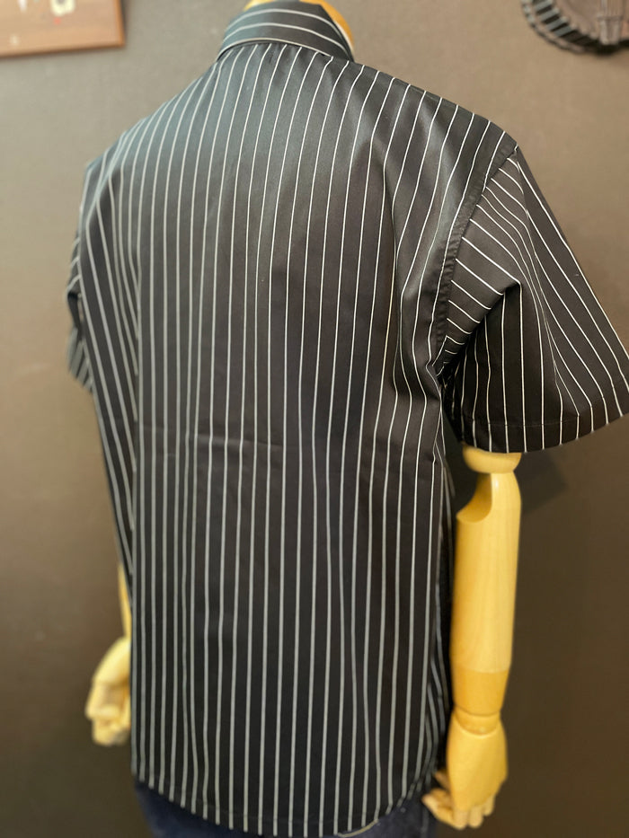 Short Sleeve Stripe Work Shirts 
