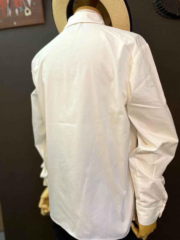 Long Sleeve open collar Shirts "Hep Cats"White/長袖オープンカラーシャツ"ヘップキャッツ"ホワイト