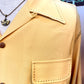 Long Sleeve 50's Style  Hand Stitch Shirts ”Mustard"/長袖ハンドステッチオープンカラーシャツ"マスタード＆ブラウンステッチ"