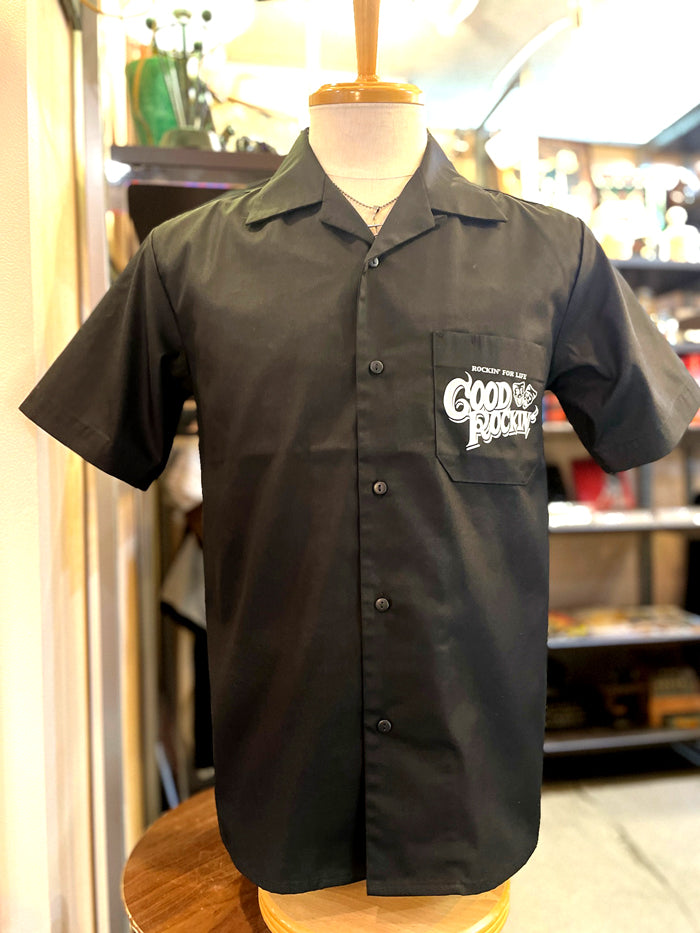 Short Sleeve open collar Shirts "DICE"Black/半袖オープンカラーシャツ"ダイス"ブラック