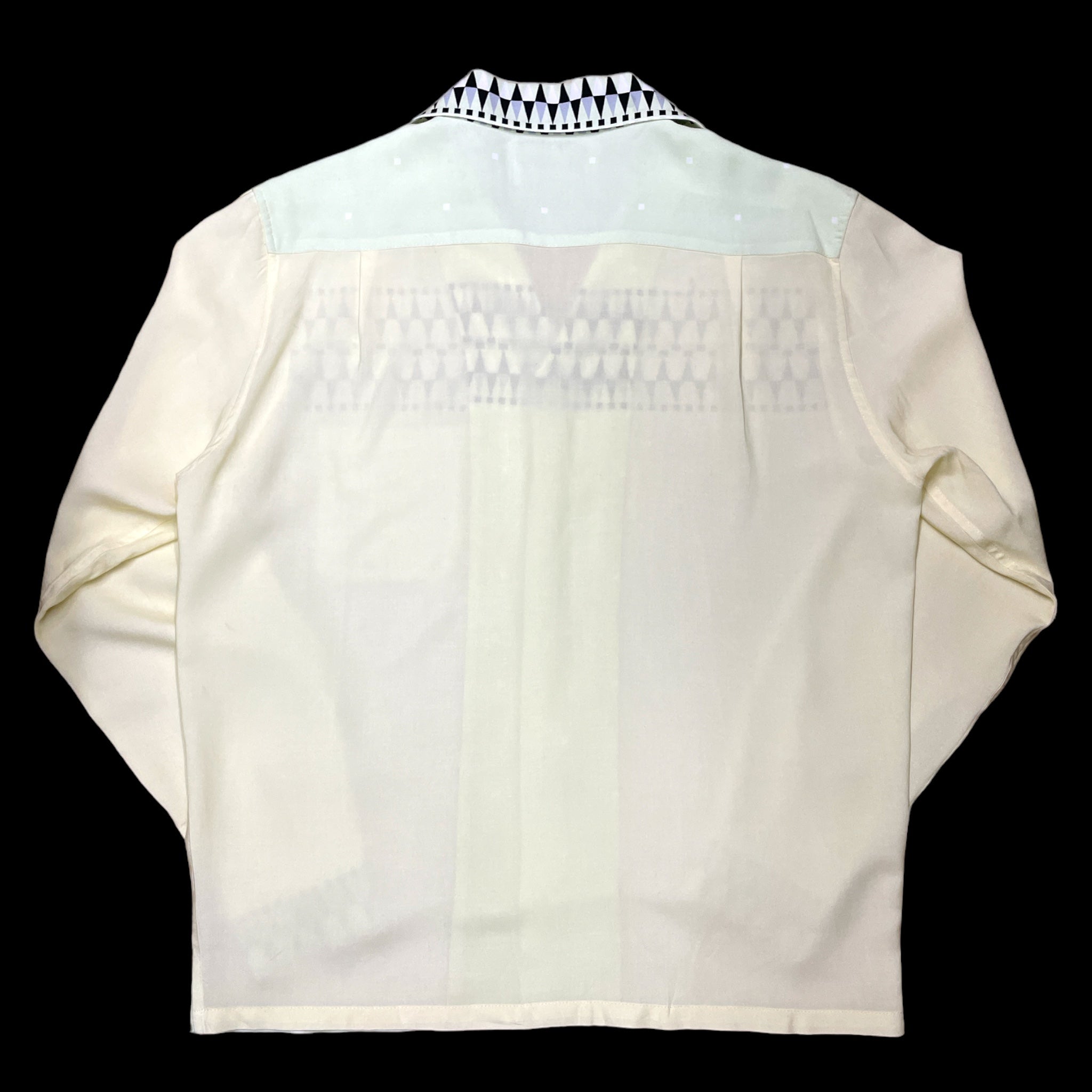 *ご予約受付中 Long Sleeve Rayon Print Shirt「Geometric  pattern」/長袖レーヨンプリントシャツ「ジオメトリー」