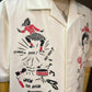 Short Sleeve open collar Shirts "Hep Cats"White/半袖オープンカラーシャツ"ヘップキャッツ"ホワイト
