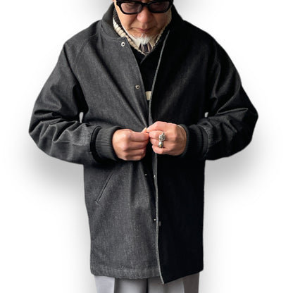 Black Denim Car Coat/ブラックデニムカーコート