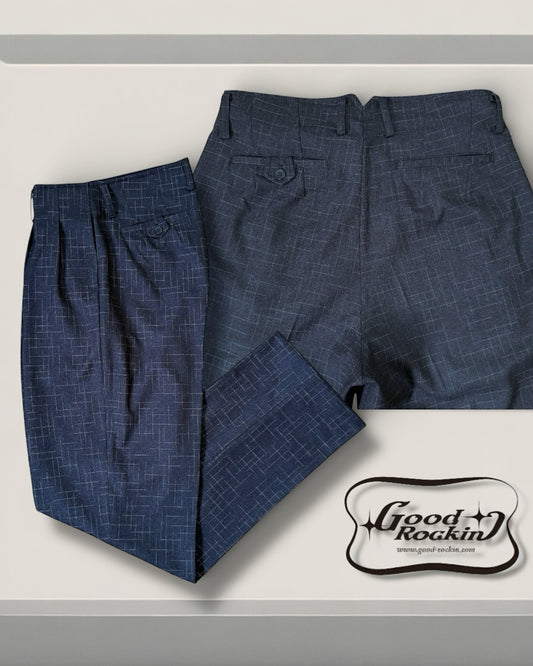1950'S Style 2pleats trousers/ GRP-062カスリ織ツープリーツトラウザーズ