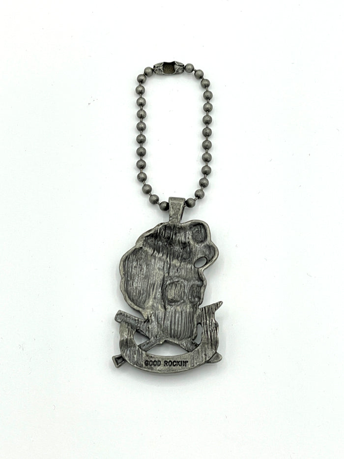 Brass Ball Chain Key Ring・Rock'n'Roll Skul/ブラスボールチェーンキーホルダー